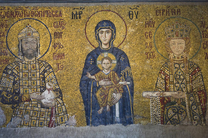 无人,横图,室内,城市,建筑,欧洲,亚洲,摄影,宗教,伊斯兰教,基督教,伊斯坦布尔,彩图,圣索菲亚大教堂