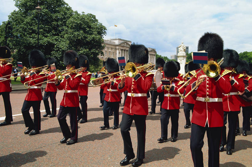 横图,城市,英国,欧洲,士兵,首都,英格兰,白金汉宫,红色,摄影,西欧,英国文化,彩图