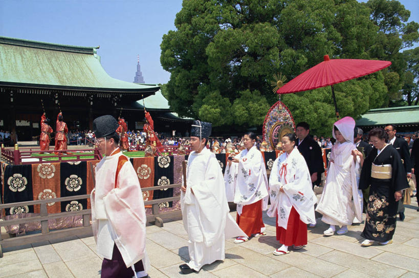 横图,白天,婚礼,城市,东京,日本,亚洲,日本文化,首都,摄影,神殿,本州,明石寺,彩图