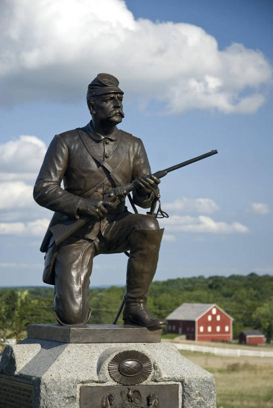 无人,竖图,美国,雕像,摄影,北美,宾夕法尼亚,美国内战,盖兹堡,美国人,彩图,盖茨堡战役