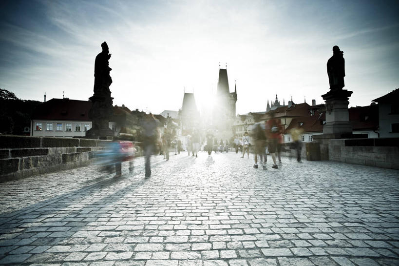 横图,室外,白天,旅游,城市,欧洲,首都,许多人,一群人,摄影,东欧,中欧,捷克共和国,布拉格,查理大桥,彩图