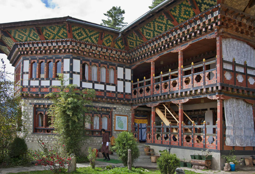 一个人,横图,室外,白天,旅游,酒店,不丹,摄影,彩图