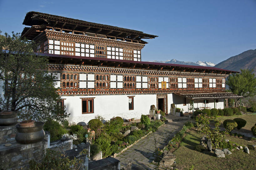 无人,横图,室外,白天,建筑,酒店,不丹,亚洲,摄影,喜马拉雅山脉,印度次大陆,巴罗,彩图