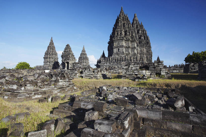 无人,横图,室外,白天,建筑,印度尼西亚,印尼,亚洲,历史,摄影,东南亚,宁静,印度教,印度尼西亚共和国,爪哇,爪哇岛,巴兰班南,拔兰班南寺,普兰巴南寺庙群,日惹,彩图