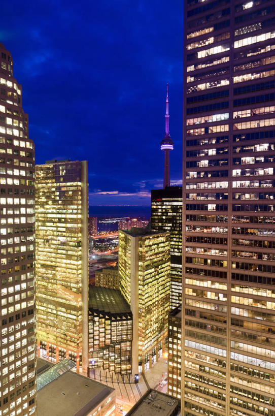 无人,竖图,俯视,室外,夜晚,长时间曝光,天际线,城市,建筑,摩天大楼,加拿大,地标建筑,摄影,照亮,市区,多伦多,多伦多电视塔,金融区,彩图,高角度拍摄,旅行