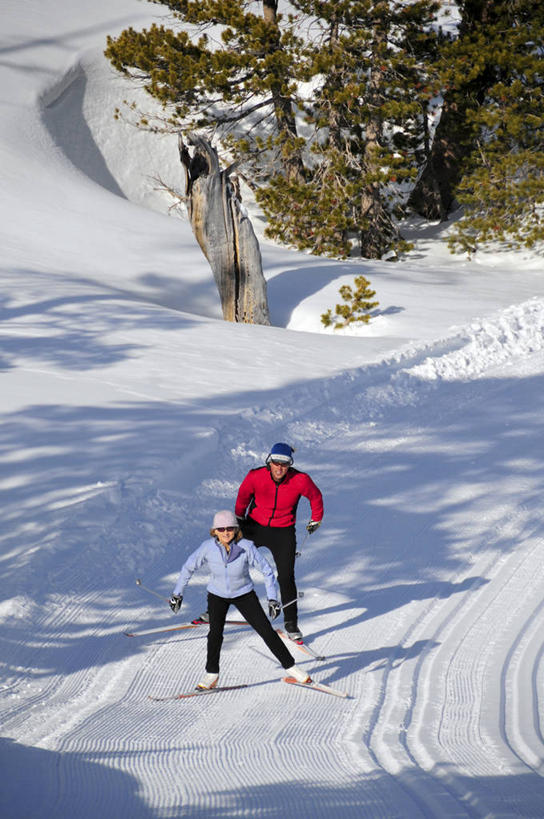 成年人,两个人,竖图,室外,白天,运动,山,雪,美国,极限运动,寒冷,活力,摄影,加利福尼亚,决心,滑雪服,冬季运动,异性恋,滑雪运动,冒险,男人,女人,休闲活动,彩图,对焦,越野滑雪