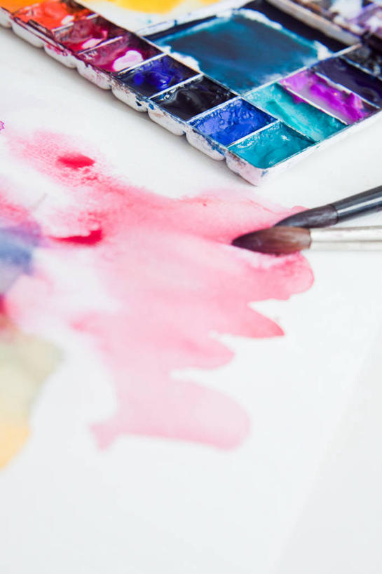 无人,竖图,室内,特写,绘画,德国,艺术,纸,首都,柏林,画笔,童年,摄影,多样,颜料,美术,创造力,调色板,美术工艺,彩图