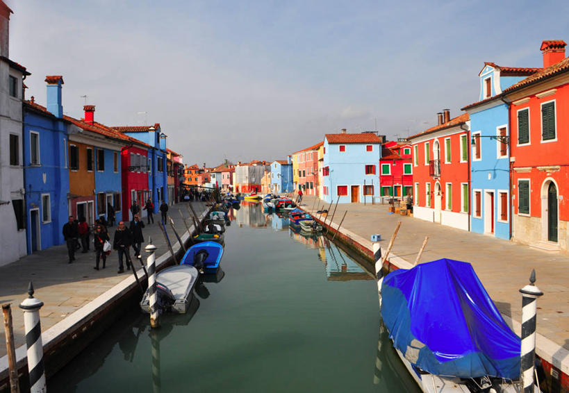 横图,室外,白天,建筑,船,意大利,威尼斯,云,天空,运输,摄影,停止,暂停,意大利文化,停滞,彩图