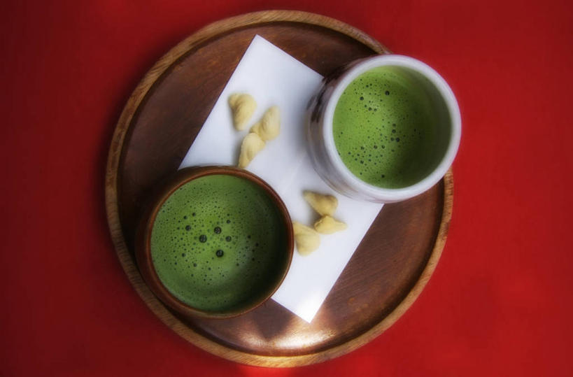 无人,横图,俯视,室内,特写,日本,日本文化,绿茶,神奈川县,杯,餐盘,饮食,甜食,摄影,清新,镰仓,茶杯,彩图,高角度拍摄