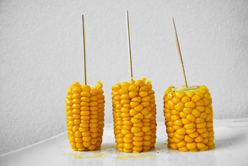 无人,横图,室内,玉米,波兰,一排,整齐,饮食,排列,三个,摄影,队列,清新,健康食物,彩图,甜玉米