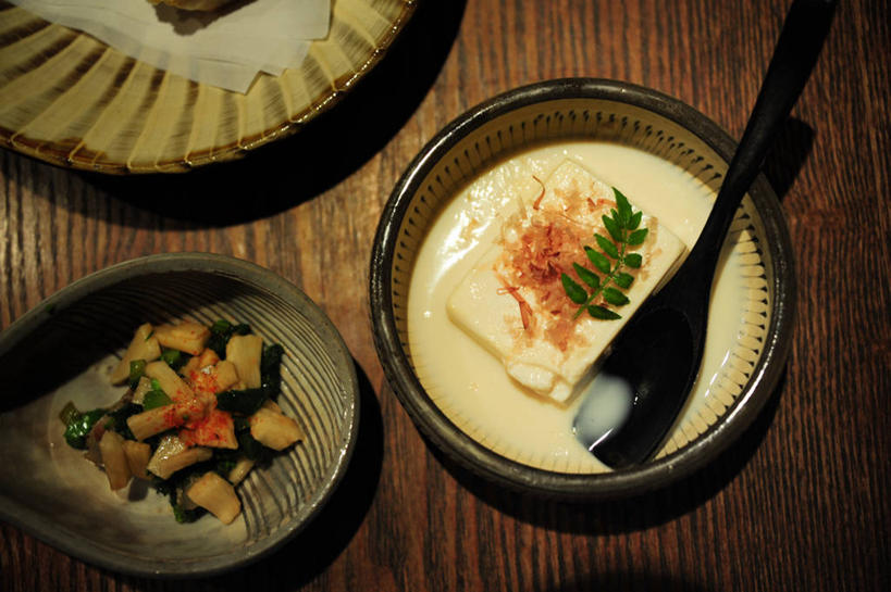 豆腐,无人,横图,室内,特写,桌子,日本,木制,食品,饮食,碗,摄影,京都府,清新,豆奶,健康食物,彩图