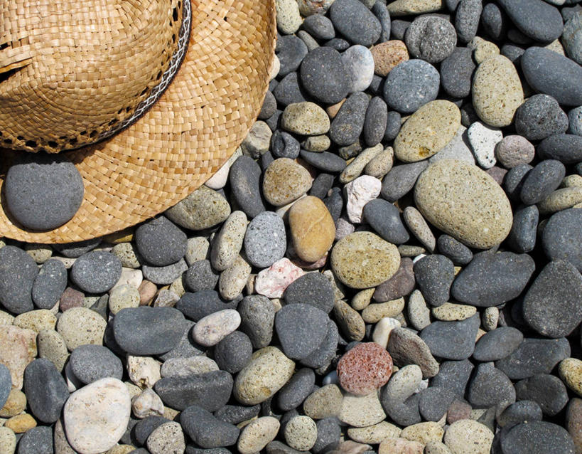 无人,横图,俯视,室外,白天,西班牙,丰富,草帽,鹅卵石,摄影,阿尔梅里亚,彩图,高角度拍摄