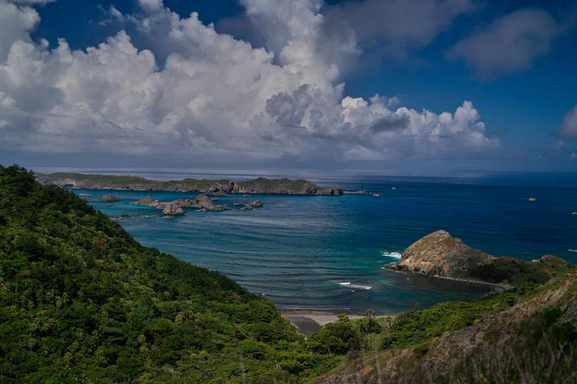 无人,横图,室外,白天,海洋,美景,山,日本,岛,景观,水平线,云,风景,天空,自然,波浪,景色,摄影,宁静,自然风光,小笠原群岛,彩图,广角