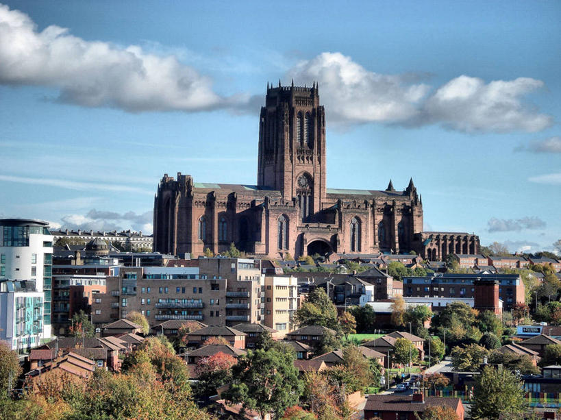 无人,横图,室外,白天,城市,建筑,英国,云,天空,摄影,基督教,利物浦,默西赛德郡,彩图,大教堂