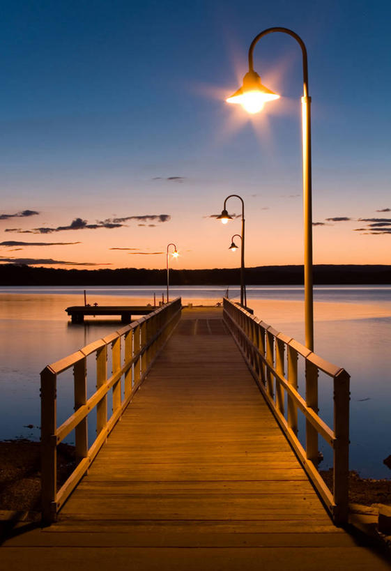 无人,竖图,室外,湖,日落,路灯,澳大利亚,反射,云,天空,自然,摄影,宁静,照亮,新南威尔士,彩图
