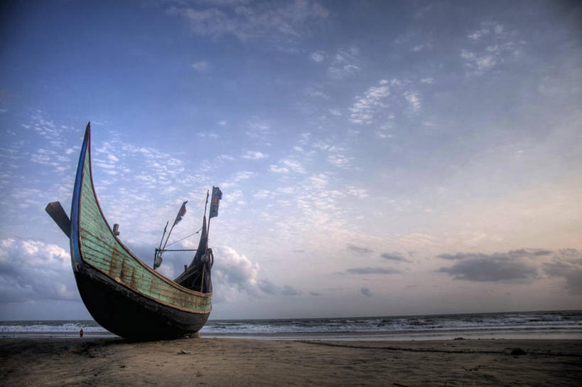 无人,横图,室外,海洋,孟加拉国,亚洲,停靠,沙子,云,天空,黄昏,运输,摄影,宁静,停泊,南亚,维京船,孟加拉人民共和国,吉大港,海滩,彩图