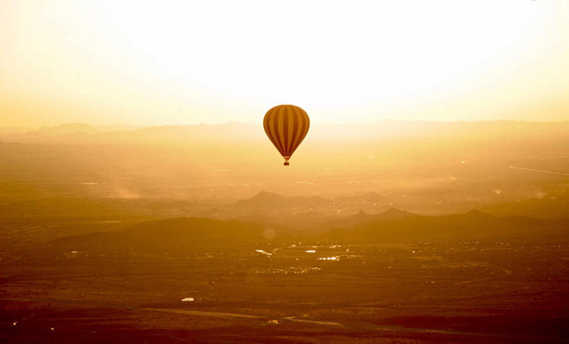 无人,横图,室外,日落,美国,地形,半空,天空,自然,热气球,运输,摄影,亚利桑那,冒险,彩图