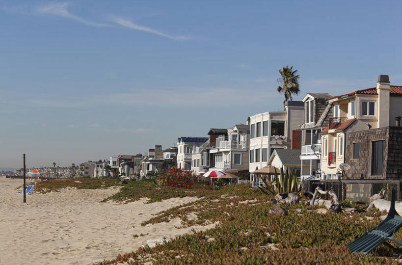 无人,横图,室外,白天,建筑,美国,沙子,房屋,海岸线,云,天空,社区,摄影,加利福尼亚,海滩,彩图