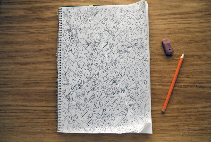 无人,横图,俯视,室内,特写,白天,静物,加拿大,木制,笔记本,铅笔,摄影,创造力,想法,美术工艺,心型,彩图,高角度拍摄