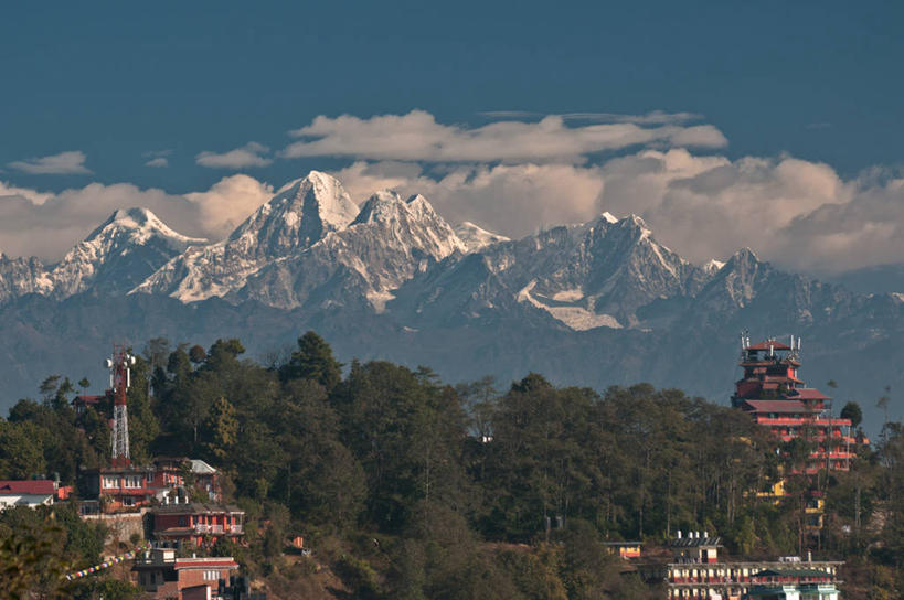 无人,横图,室外,白天,美景,山脉,雪山,尼泊尔,亚洲,景观,乡村,云,首都,树,天空,自然,社区,景色,摄影,自然风光,南亚,加德满都,喜马拉雅山脉,尼泊尔王国,加都,德满都,彩图,纳加阔特