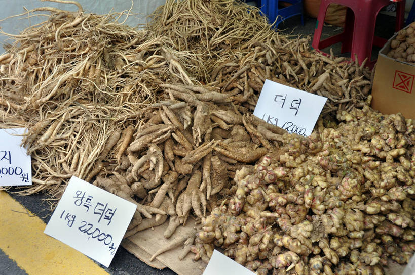 无人,横图,室外,特写,白天,韩国,许多,香料,食品,根部,市场,很多,零售,摄影,清新,光州,全罗南道,生姜,彩图