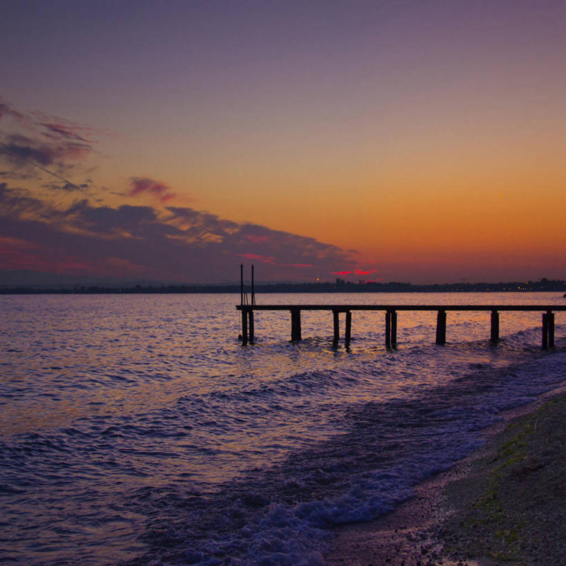 无人,码头,方图,室外,意大利,云,黎明,天空,自然,摄影,宁静,加尔达湖,海滩,彩图