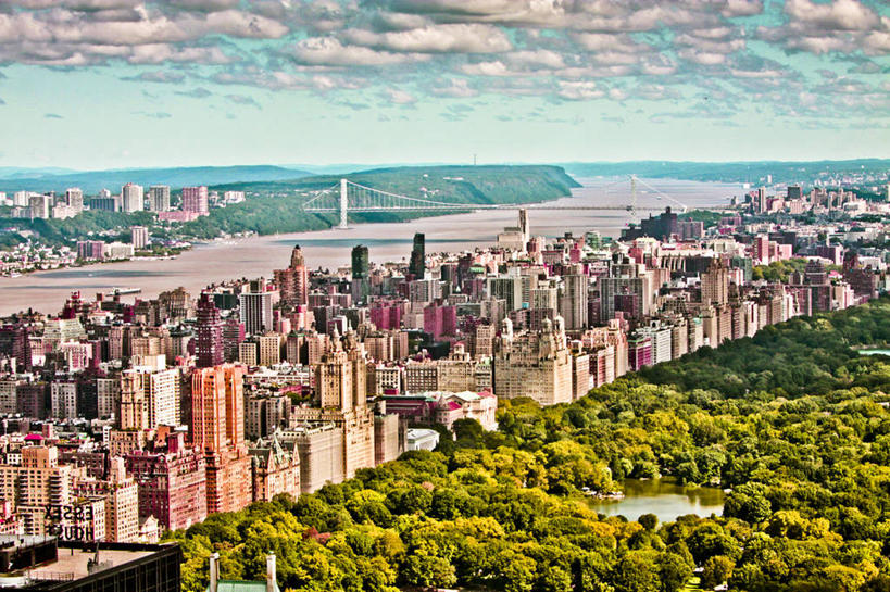 无人,横图,室外,白天,度假,美景,城市风光,城市,建筑,纽约,美国,景观,云,曼哈顿,娱乐,现代,树,天空,享受,休闲,景色,放松,摄影,发展,洛克菲勒中心,彩图