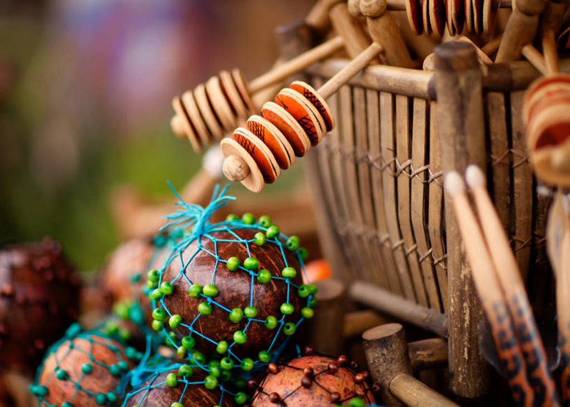 无人,横图,室外,白天,美国,许多,篮子,乐器,很多,音乐,摄影,鼓槌,非洲文化,缅因州,收集,波特兰,彩图