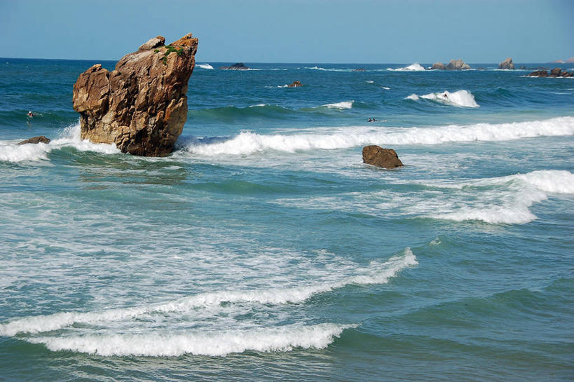 无人,横图,室外,白天,海浪,美景,西班牙,景观,水平线,风景,天空,自然,波浪,景色,摄影,宁静,岩层,自然风光,石灰石,岩石,彩图,旅行,库迪列罗