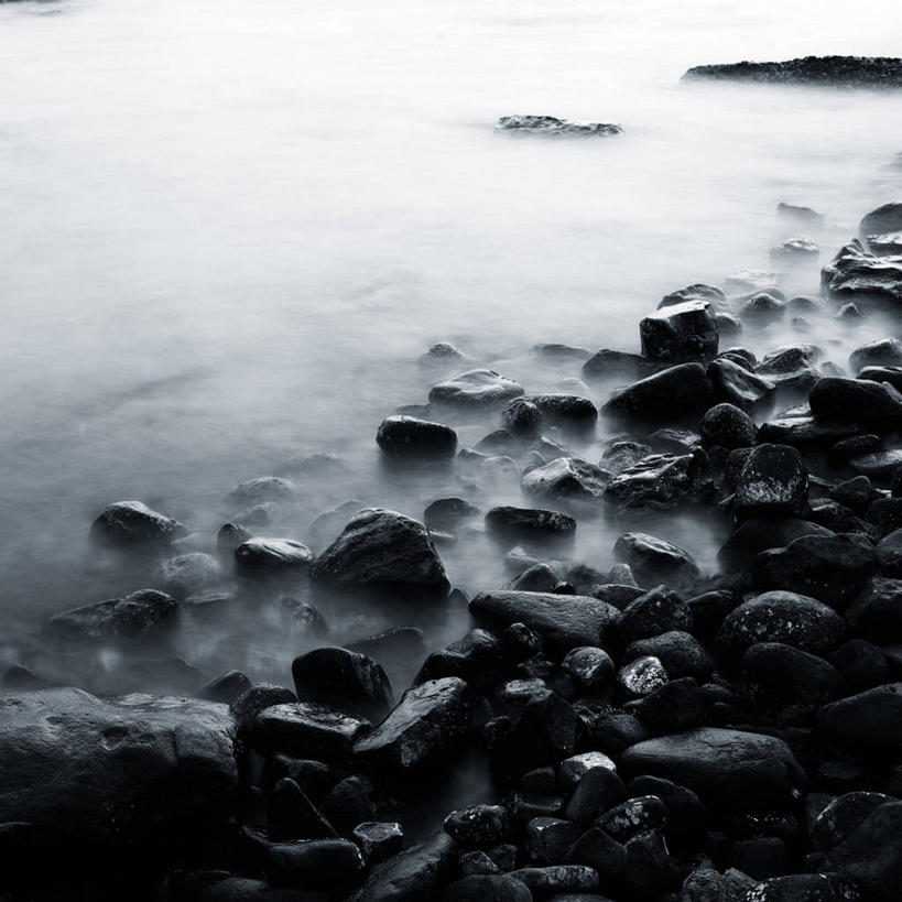 无人,方图,黑白,室外,白天,长时间曝光,海洋,水,越南,自然,摄影,宁静,富国岛,海滩