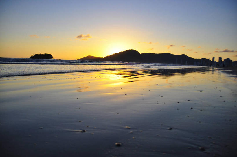 无人,横图,室外,日出,山,水,巴西,反射,云,天空,自然,摄影,宁静,剪影,米纳斯吉拉斯州,海滩,彩图