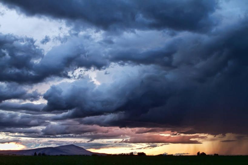 无人,横图,室外,白天,山,暴风雨,美国,乌云,天空,自然,黄昏,摄影,宁静,华盛顿州,彩图