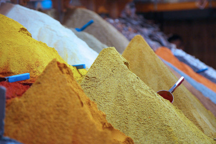 无人,横图,室外,特写,白天,非洲,摩洛哥,香料,市场,饮食,零售,摄影,多样,堆,选择,阿非利加洲,摩洛哥王国,马拉喀什,彩图