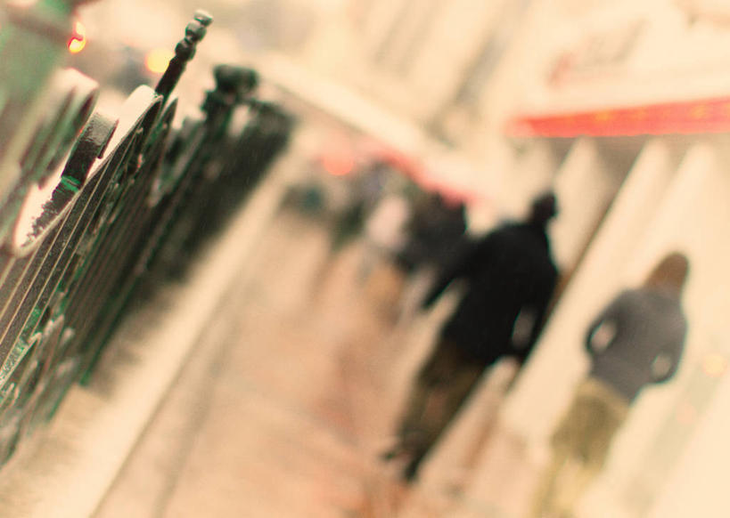 横图,室外,白天,雨,街道,上海,篱笆,天气,摄影,步行,彩图