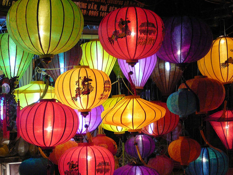 无人,横图,室外,夜晚,照明,越南,春节,元宵节,许多,吊挂,悬挂,丰富,庆祝,灯笼,纸灯笼,很多,挂,灯具,摄影,多样,照亮,照明设备,中国文化,选择,固原,彩图