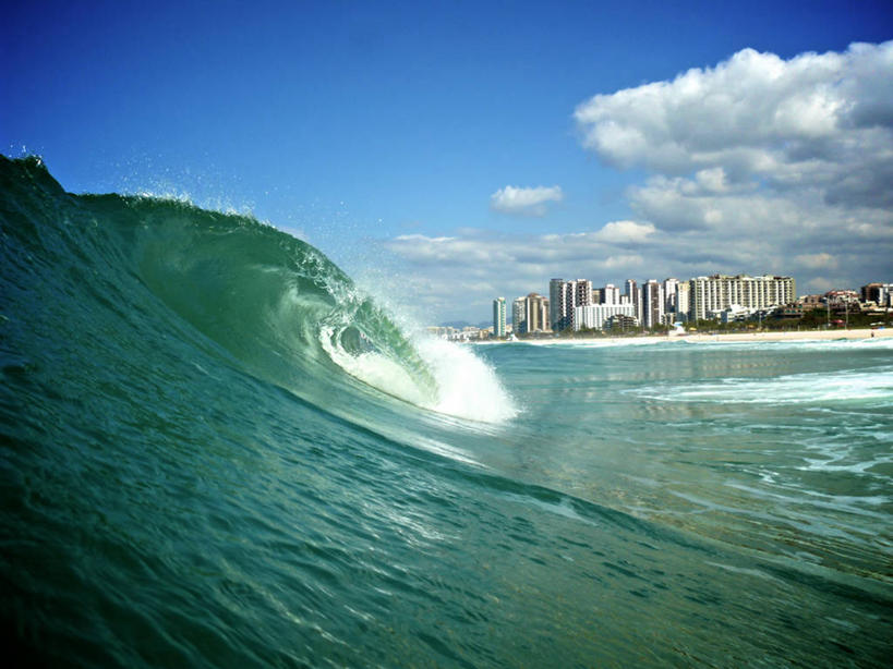 无人,横图,室外,白天,海洋,建筑,巴西,云,天空,波浪,摄影,里约热内卢,海滩,彩图