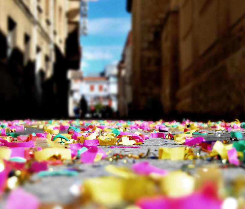 无人,横图,室外,白天,城市,建筑,街道,西班牙,庆祝,天空,摄影,宁静,五彩纸屑,彩图,帕伦西亚省