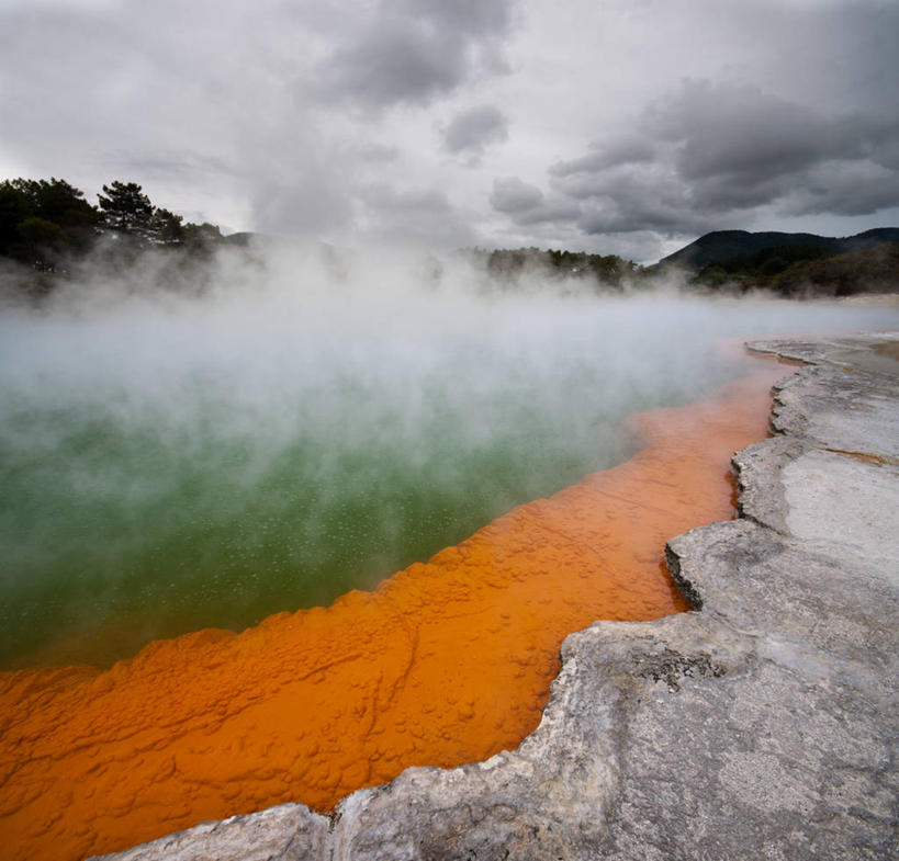 无人,横图,室外,白天,美景,温泉,新西兰,地形,景观,云,热,风景,天空,自然,温泉池,景色,摄影,上升,宁静,自然风光,地质学,罗托鲁阿,香槟池,自然地理,彩图