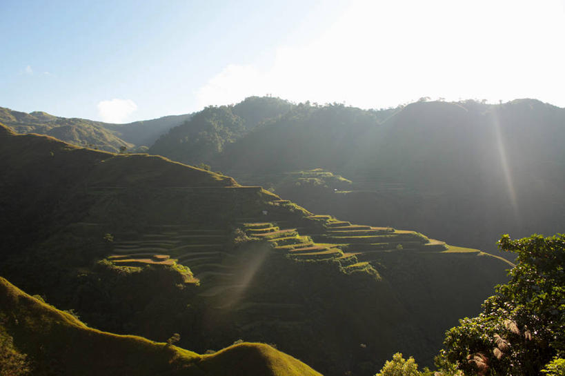 无人,横图,室外,白天,山,太阳,日光,菲律宾,稻田,云,天空,自然,摄影,生长,宁静,彩图