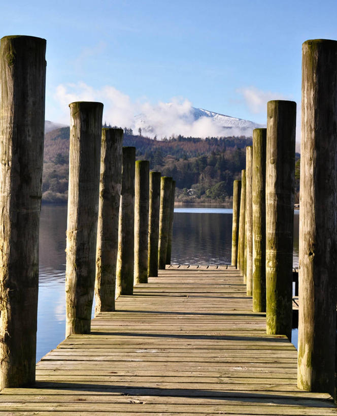 无人,竖图,室外,湖,山脉,雪,英国,木制,云,冬天,黎明,树,天空,自然,寒冷,摄影,宁静,早晨,圆木,德文特湖,彩图