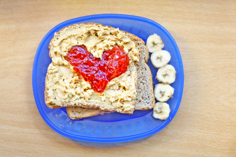 点心,面包,无人,横图,室内,特写,桌子,香蕉,水果,英国,切开,木制,三明治,食品,面点,吐司,饮食,食物,糕点,盘子,果冻,切,花生酱,摄影,法式面包,清新,剖面,吐司面包,切面,健康食物,心型,彩图,爱,多士,听型面包