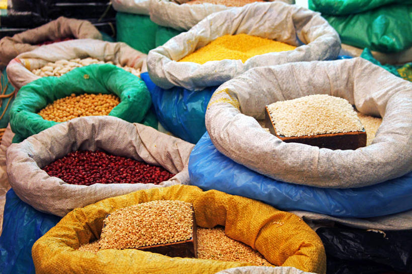 无人,横图,室外,特写,白天,首尔,韩国,一排,许多,整齐,豌豆,生食,市场,米,首都,很多,饮食,排列,零售,摄影,多样,队列,清新,选择,彩图