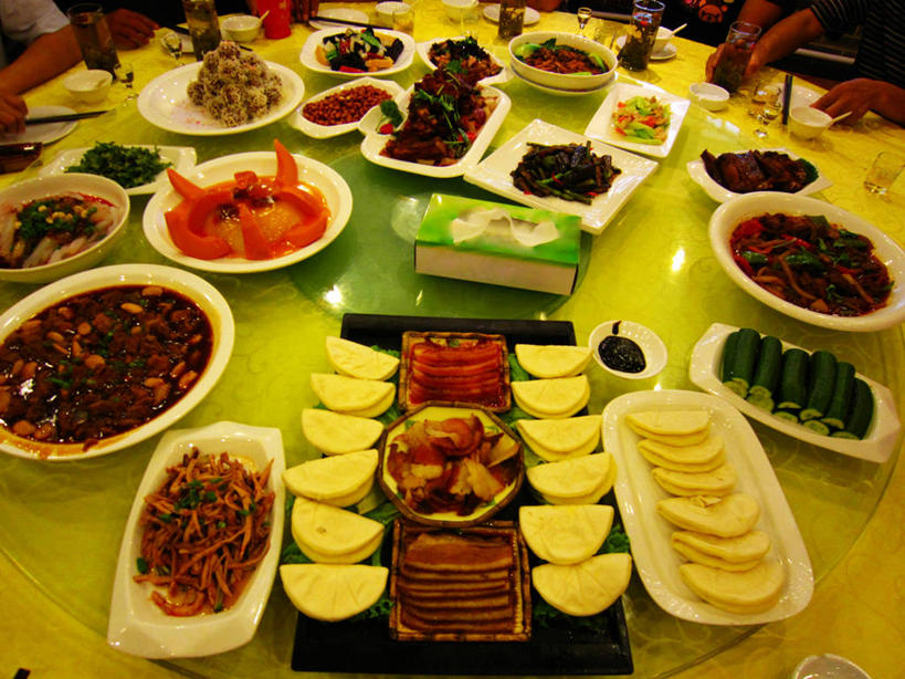 横图,俯视,室内,许多,食品,很多,盘子,摄影,多样,清新,中国文化,选择,健康食物,甘肃省,彩图,高角度拍摄,餐馆