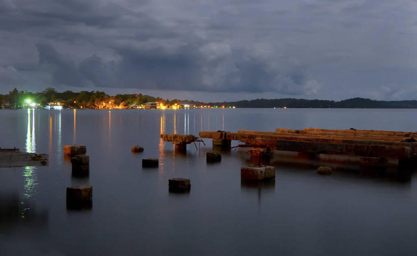 无人,码头,横图,室外,夜晚,海洋,加勒比海,哥斯达黎加,漂浮,反射,云,风景,天空,自然,大西洋,摄影,宁静,照亮,北美,北美洲,美洲,北亚美利加洲,亚美利加洲,哥斯达黎加共和国,彩图,博卡斯德尔托罗省