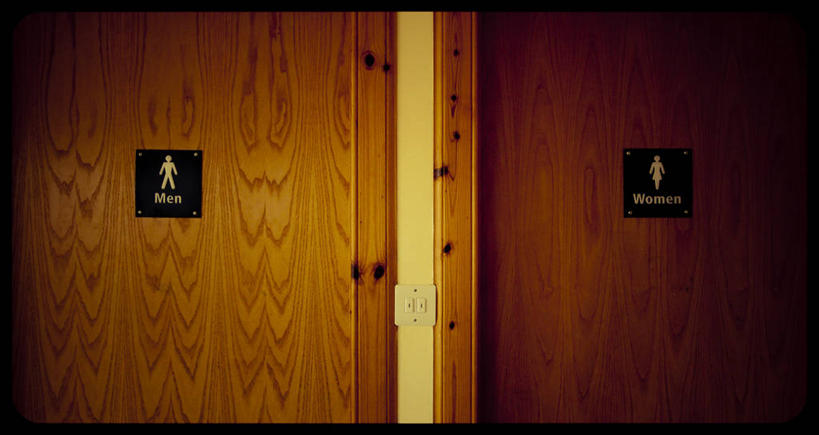 无人,横图,室内,门,英国,标志,符号,标识,摄影,英文字母,反差,公共厕所,性别符号,设得兰群岛,彩图,男性符号