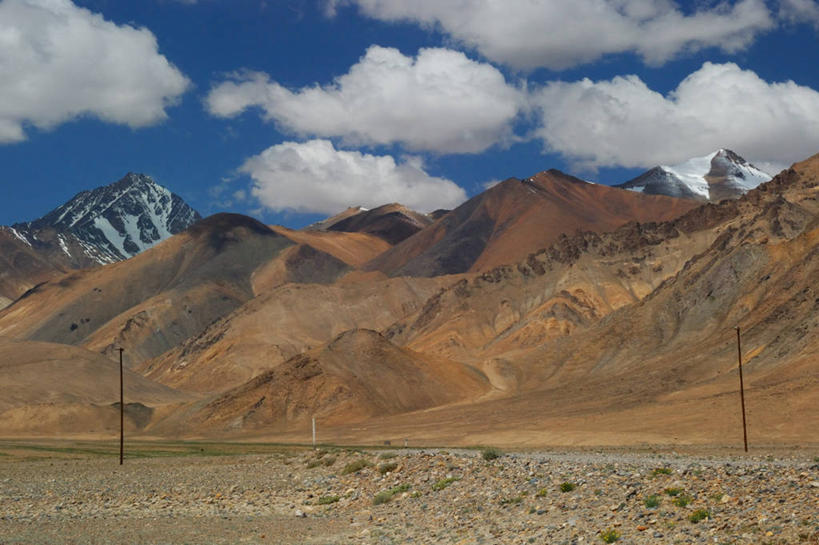 无人,横图,室外,白天,旅游,度假,美景,山,山脉,雪山,塔吉克斯坦,亚洲,地形,景观,云,杆,娱乐,风景,天空,自然,享受,休闲,景色,放松,摄影,宁静,自然风光,帕米尔高原,彩图