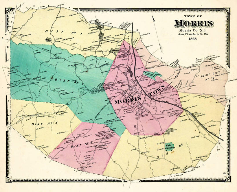 无人,横图,地图,历史,古董,新泽西,莫里斯,彩图