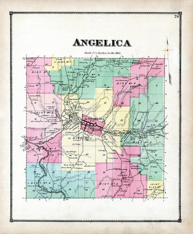 无人,竖图,地图,历史,古董,纽约州,彩图