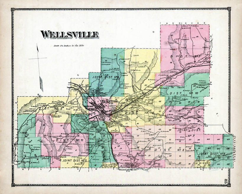 无人,横图,地图,历史,古董,纽约州,彩图