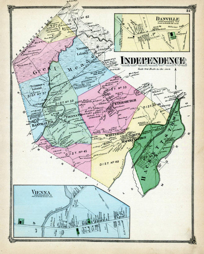 无人,竖图,地图,维也纳,城镇,历史,独立,古董,新泽西,彩图